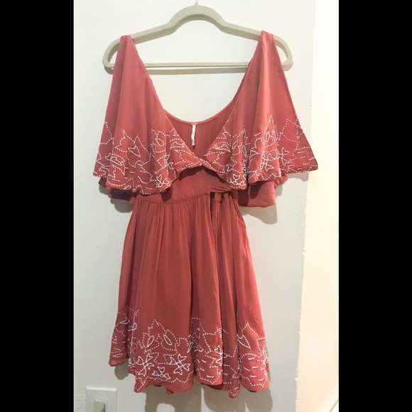 Free People Terra Cotta Sylvia Wrap Dress - Picture 2 of 5